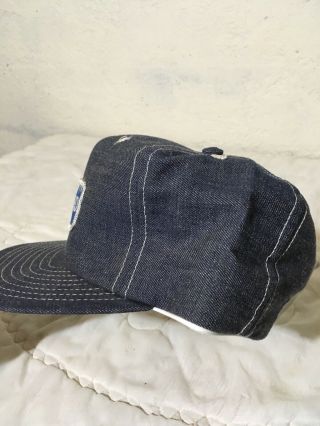 Vintage Ford Tractors Texas Farm Blue Denim Trucker USA SnapBack Hat Cap 3