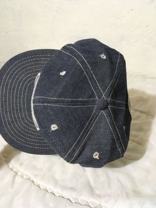 Vintage Ford Tractors Texas Farm Blue Denim Trucker USA SnapBack Hat Cap 4