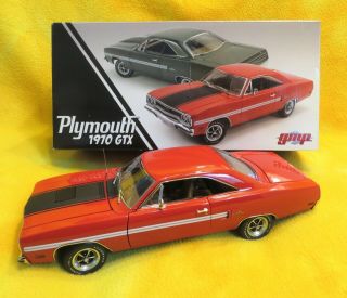 1970 Plymouth Gtx Red With White Stripes - 1/18 Gmp - From Years Ago - Rare