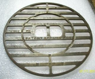 Vintage Griswold 8 1/2 " Cast Iron Skillet Grill Insert 299,