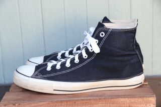 Vintage Converse Made In Usa Black Canvas Athletic Casual Shoe Men’s Sz 13