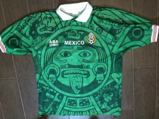 Vtg 1998 Aba Sport Mexico World Cup Jersey Player Issue Sz Xl Soccer Futbol Rare