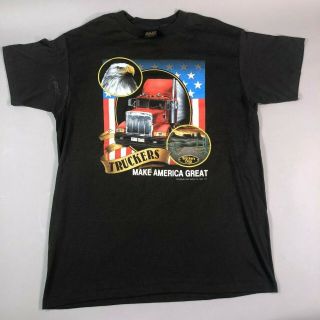 Vtg 3d Emblem Shirt Harley Davidson Truckers Only