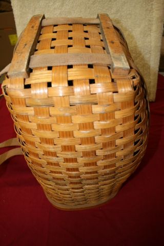 Vintage Adirondack or Maine Trapper Style Packbasket - Bellied Shape 5
