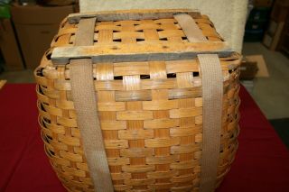 Vintage Adirondack or Maine Trapper Style Packbasket - Bellied Shape 6