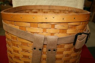 Vintage Adirondack or Maine Trapper Style Packbasket - Bellied Shape 7