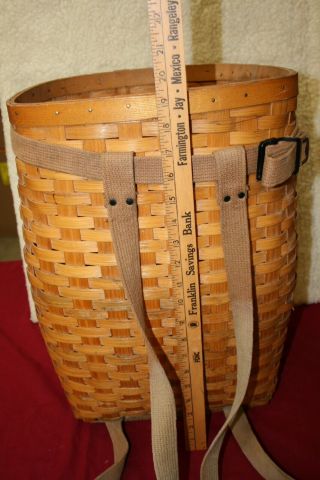 Vintage Adirondack or Maine Trapper Style Packbasket - Bellied Shape 8