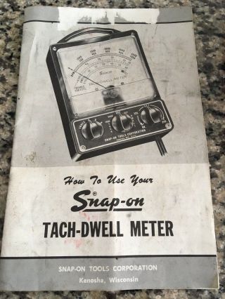 Vintage Snap - On Tools Tach - Dwell Meter MT - 715 Serial 57137 with Manuel 4