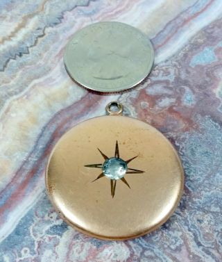 Antique Solid Gold Filled Charm With Star Design