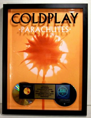 Very Rare Coldplay Parachutes Official Riaa Certified Record Music Award
