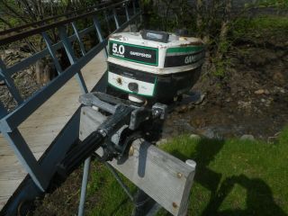 Vintage Gamefisher 5hp Outboard Motor Built In Gas Tank /or Remote - Its Running
