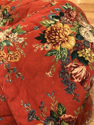 aylesbury queen Full comforter Vintage Ralph Lauren Floral Print Red Heavy 3