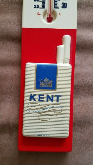 Vintage Kent Cigarette Advertising Thermometer RARE 3