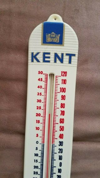 Vintage Kent Cigarette Advertising Thermometer RARE 5