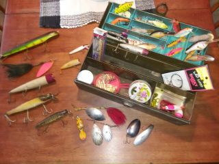 Vintage Master Tackle Box Loaded With Lures And Tackle