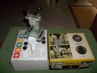 Vintage Tasco Microscope Kit 45sxm No 995 Quality Optics Japan