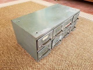Vintage Industrial Equipto 8 Drawer Steel Metal Cabinet 3