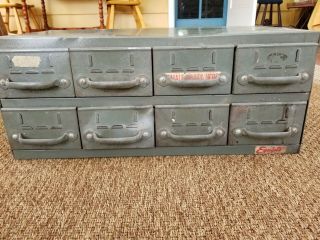 Vintage Industrial Equipto 8 Drawer Steel Metal Cabinet 4