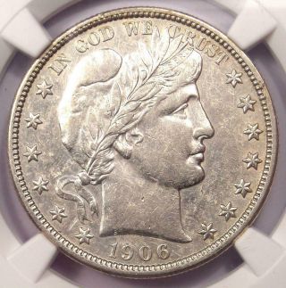 1906 - D Barber Half Dollar 50c - Ngc Au Details - Rare Date - Certified Coin
