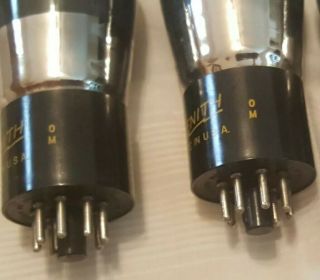 6V6G ZENITH Gray Glass Amplifier Vacuum Tubes Matching Codes 0M/0M 3