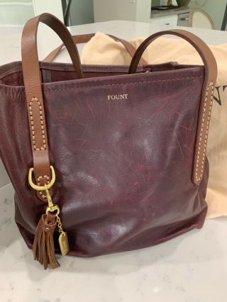 Fount Tote Rare Limited Edition Handmade Leather Tassels