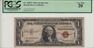 1935a Hawaii Star Note Fr2300 Pcgs Vf20 Rare Ww2 War Issue Silver Certificate