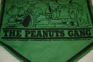 1967 Peanuts - Linus Sally - Vintage Felt Fabric Pennant Snoopy 2