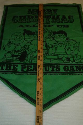 1967 Peanuts - Linus Sally - Vintage Felt Fabric Pennant Snoopy 4