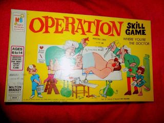 Vintage Toy Game 1965 Milton Bradley Smoking Doctor Operation Game