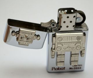 Vintage 1996 Zippo Antique Robot Lighter,  Japanese Limited Edition of 1000. 4