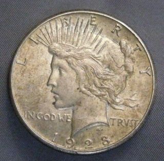 Rare Key Date | 1928 - P Peace Silver Dollar | Raw Coin