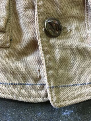 Vintage 1900’s 1910’s Hunting Vest Rare Early Buckleback Canvas Small Men’s 2