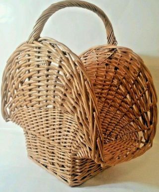 Vintage Rare Extra Large Wicker Woven Basket Decorative Oversized