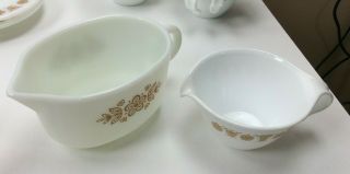 Vintage 84 Pc Corelle Butterfly Gold Flower Dishes Plates,  Cups,  Sugar Bowls 3