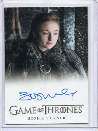 2019 Game Of Thrones Inflexions Auto Sophie Turner As Sansa Stark Autograph Rare