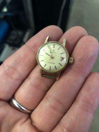 Vintage Omega 14k Gold Filled Ladymatic Automatic Watch Running