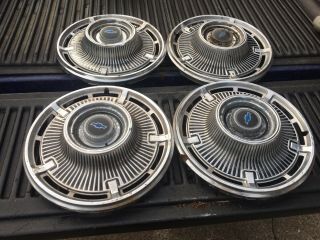 1965 Chevrolet Chevy Belair Impala Biscayne Nomad Hubcaps Wheel Covers Vintage