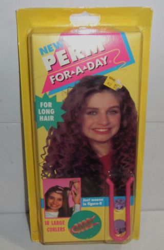 Perm For A Day Vintage 1993 18 Wave Curlers&end Clips Retro 90s Look