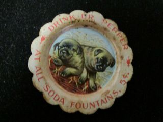 Dr Pepper Pin Tray With Bull Dogs Vintage And Rare