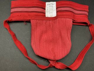 Rare Vintage Broken - In Red Bike Jockstrap Athletic Supporters Small 30 - 32