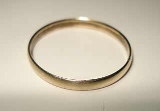 Vintage Estate 8 K Yellow Gold Wedding Ring,  Size 10 1.  18 Grams