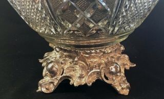 Stunning Vintage Indiana Lancaster Colony Baroque Glass Punch Bowl Set With Base 5