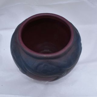 Vintage Van Briggle Pottery USA 1922 - 26 Mulberry Cabinet Vase Spiderwort Flowers 4