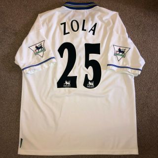 Chelsea Football Shirt Zola 1998 1999 2000 Retro Classic Italy Xl Umbro Vintage