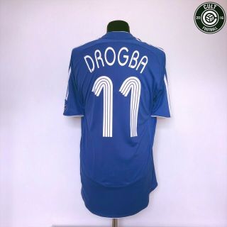 Drogba 11 Chelsea Vintage Adidas Champions League Football Shirt (m) 2006/08
