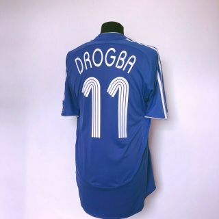 DROGBA 11 Chelsea Vintage adidas Champions League Football Shirt (M) 2006/08 8