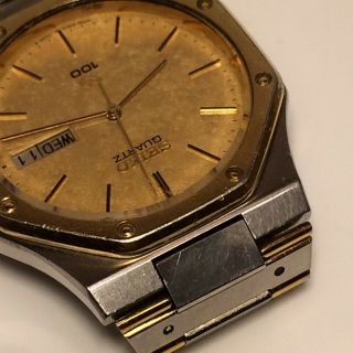 Rare Men ' s Steel & Gold Seiko Quartz Royal Oak 6923 - 7029 (Needs Battery) 4