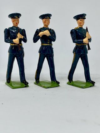 Vintage Rare Britains Models 12 Metal Band Of The R.  A.  F Toy Soldier (a20)