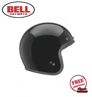Bell Custom 500 Retro 3/4 Motorcycle Helmet Fit Gloss Black Dot Approved