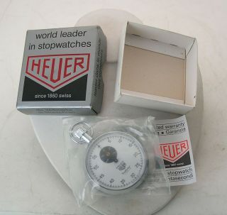 Awesome Vintage Boxed Tag Heuer Trackstar Fisher 7 Jewel Stopwatch Timer
